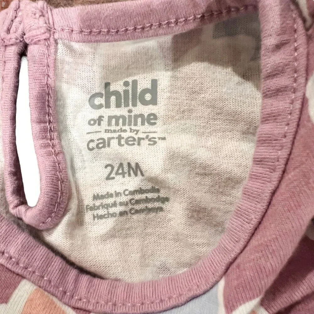 Child of Mine by Carter's Sz 24 M Jumper Purple Floral Multicolor‎ Snaps Romper